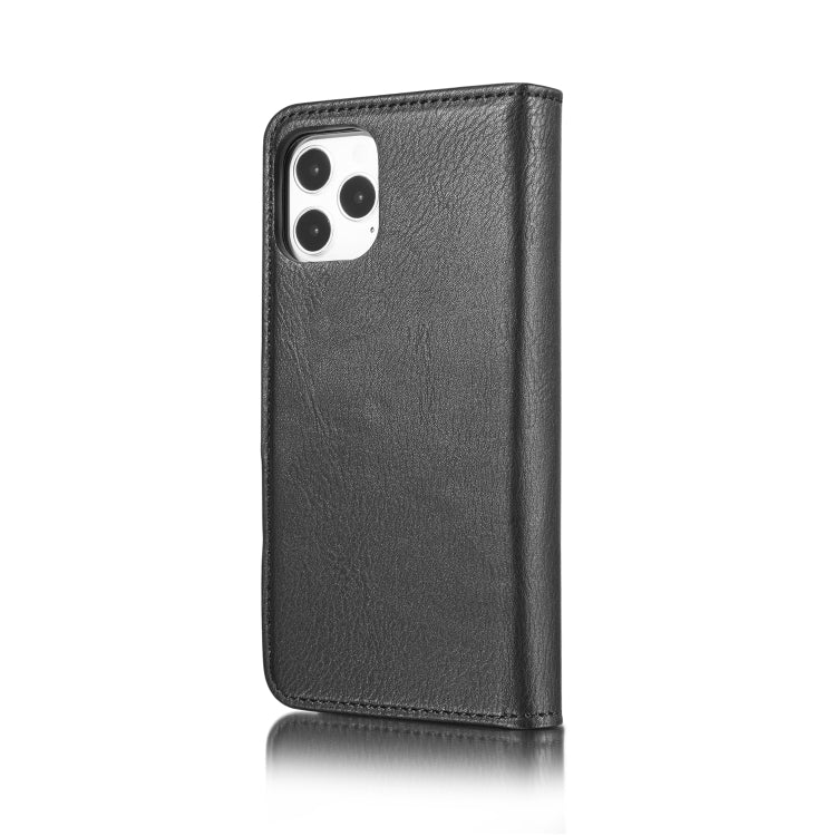 For iPhone 12/12 Pro DG.MING Crazy Horse Texture Detachable Magnetic Leather Case(Black) - iPhone 12 / 12 Pro Cases by DG.MING | Online Shopping UK | buy2fix