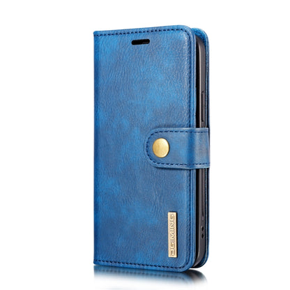 For iPhone 12 Pro Max DG.MING Crazy Horse Texture Detachable Magnetic Leather Case(Blue) - iPhone 12 Pro Max Cases by DG.MING | Online Shopping UK | buy2fix