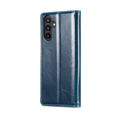 For Samsung Galaxy A34 5G CaseMe 003 Crazy Horse Texture Leather Phone Case(Blue) - Galaxy Phone Cases by CaseMe | Online Shopping UK | buy2fix