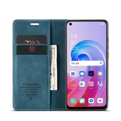 CaseMe 013 Multifunctional Horizontal Flip Leather Phone Case For OPPO A96 4G / A36 4G／A76 4G／K10 4G ／Realme 9i 4G (Blue) - OPPO Cases by CaseMe | Online Shopping UK | buy2fix