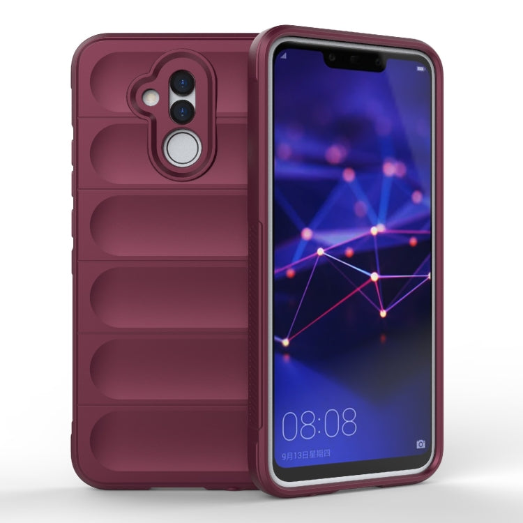 For Huawei Mate 20 Lite Magic Shield TPU + Flannel Phone Case(Wine Red) - Huawei Cases by buy2fix | Online Shopping UK | buy2fix