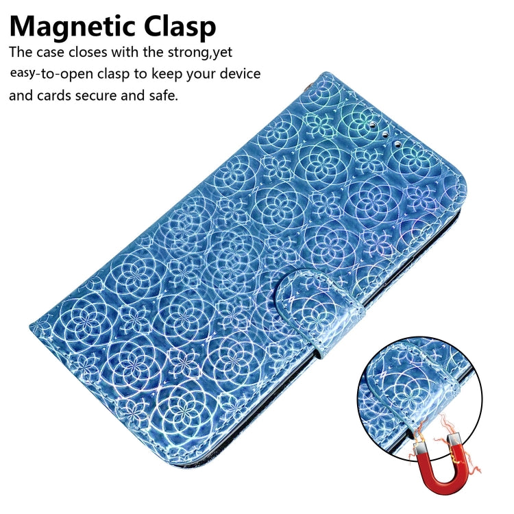 For OnePlus 11 Colorful Magnetic Buckle Leather Phone Case(Blue) - OnePlus Cases by buy2fix | Online Shopping UK | buy2fix