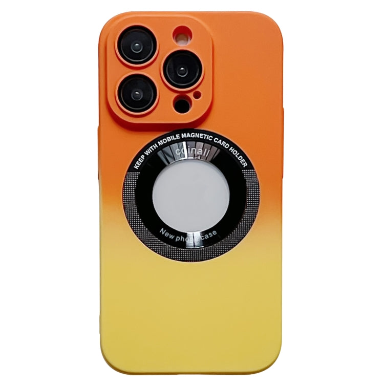 For iPhone 11 Gradient Skin Feel MagSafe Magnetic Phone Case(Orange + Yellow) - iPhone 11 Cases by buy2fix | Online Shopping UK | buy2fix