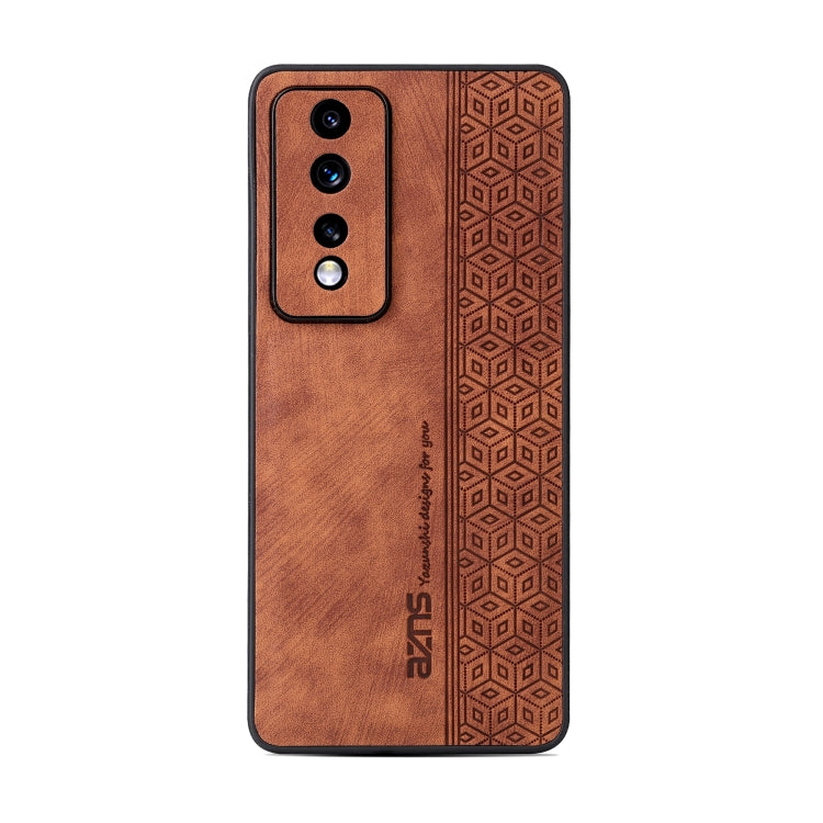 For Honor 80 GT 5G AZNS 3D Embossed Skin Feel Phone Case(Brown) - Honor Cases by AZNS | Online Shopping UK | buy2fix