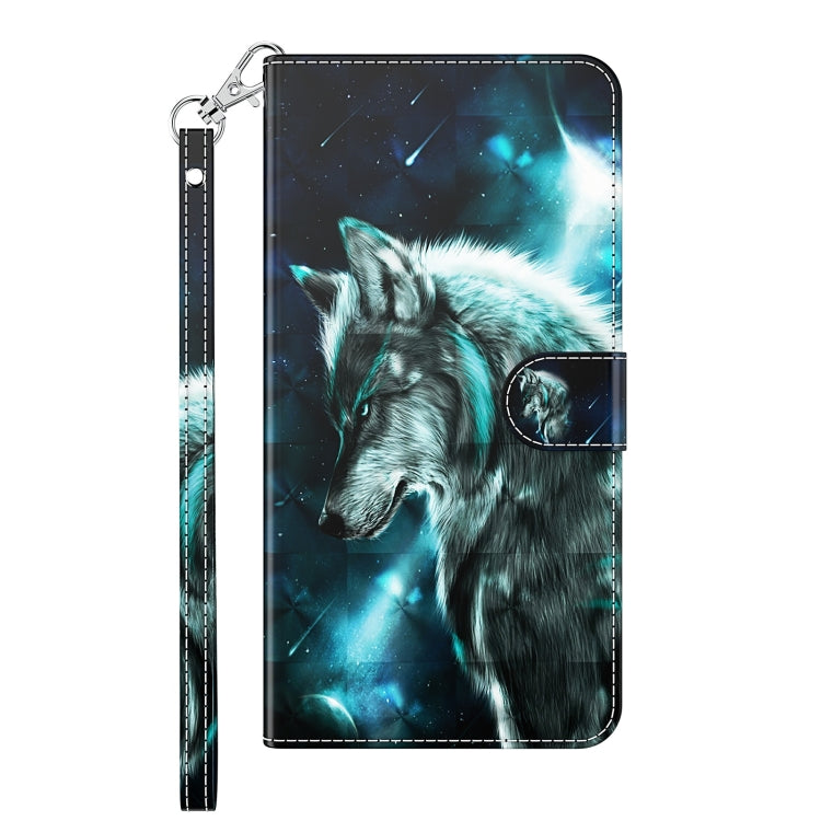 For OnePlus 11 3D Painting Pattern TPU + PU Leather Phone Case(Wolf) - OnePlus Cases by buy2fix | Online Shopping UK | buy2fix