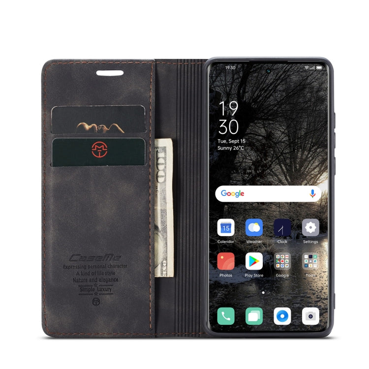 For OPPO Reno8 T 5G CaseMe 013 Multifunctional Horizontal Flip Leather Phone Case(Black) - OPPO Cases by CaseMe | Online Shopping UK | buy2fix