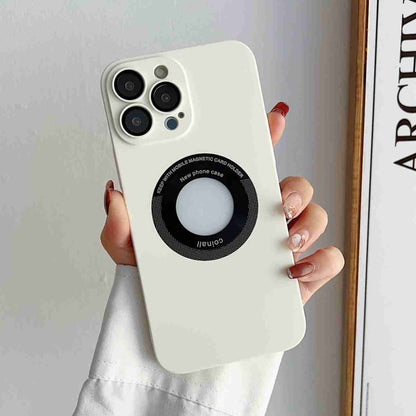 For iPhone 13 Pro Skin Feel CD Texture MagSafe Magnetic Phone Case(White) - iPhone 13 Pro Cases by buy2fix | Online Shopping UK | buy2fix