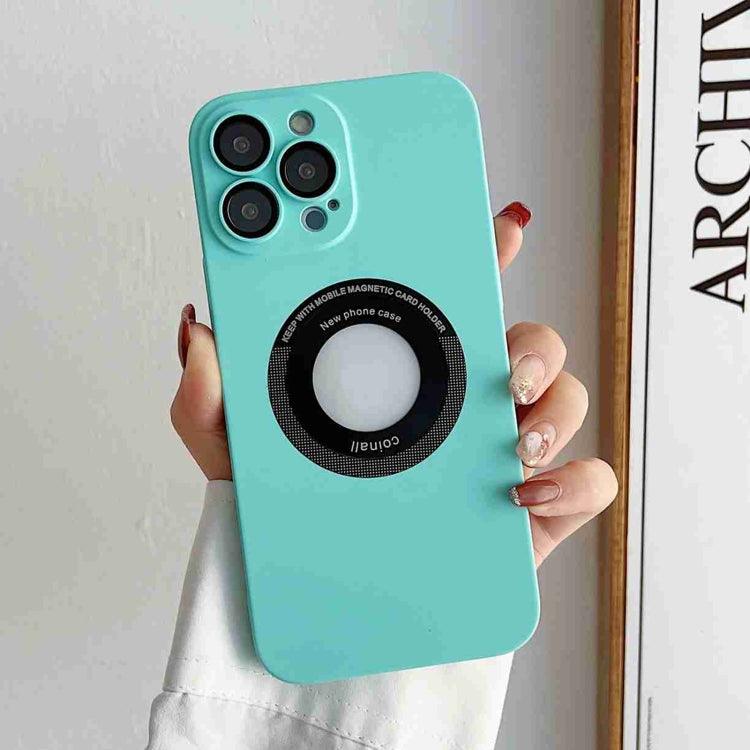 For iPhone 13 Skin Feel CD Texture MagSafe Magnetic Phone Case(Sky Blue) - iPhone 13 Cases by buy2fix | Online Shopping UK | buy2fix