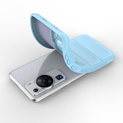 For Huawei P60 Magic Shield TPU + Flannel Phone Case(Light Blue) - Huawei Cases by buy2fix | Online Shopping UK | buy2fix
