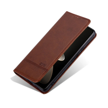 For Honor 200 AZNS Magnetic Calf Texture Flip Leather Phone Case(Dark Brown) - Honor Cases by AZNS | Online Shopping UK | buy2fix