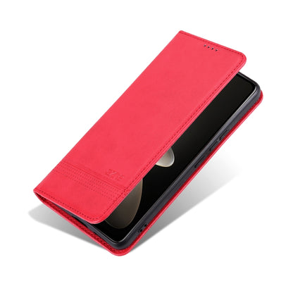 For Honor 200 AZNS Magnetic Calf Texture Flip Leather Phone Case(Red) - Honor Cases by AZNS | Online Shopping UK | buy2fix