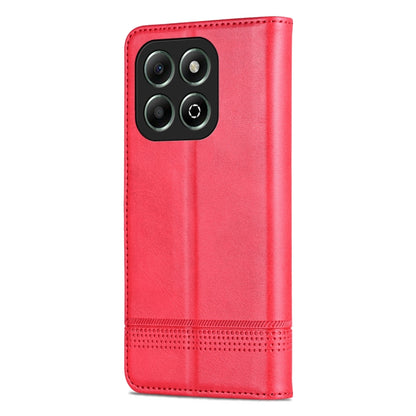 For Honor X6b AZNS Magnetic Calf Texture Flip Leather Phone Case(Red) - Honor Cases by AZNS | Online Shopping UK | buy2fix