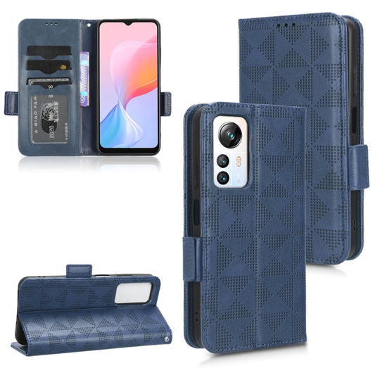 For Blackview A85 Symmetrical Triangle Leather Phone Case(Blue) - More Brand by buy2fix | Online Shopping UK | buy2fix