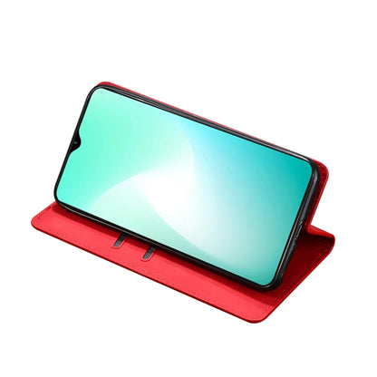 For Blackview A52 Skin Feel Magnetic Horizontal Flip Leather Phone Case(Red) - More Brand by buy2fix | Online Shopping UK | buy2fix