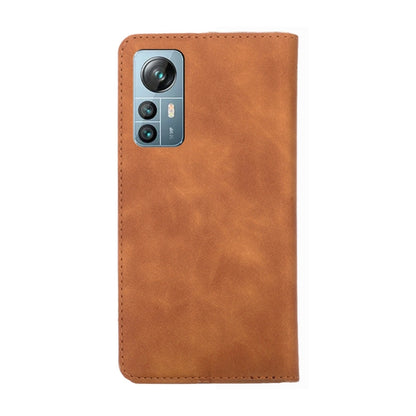 For Blackview A85 Skin Feel Magnetic Horizontal Flip Leather Phone Case(Light Brown) - More Brand by buy2fix | Online Shopping UK | buy2fix