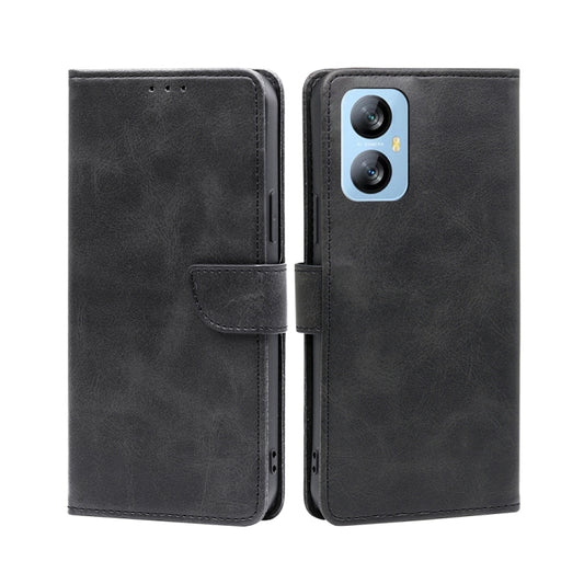 For Blackview A52 Calf Texture Buckle Flip Leather Phone Case(Black) - More Brand by buy2fix | Online Shopping UK | buy2fix