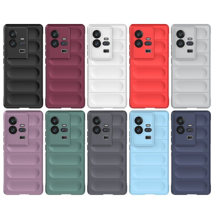 For vivo iQOO 11 Pro 5G Magic Shield TPU + Flannel Phone Case(Dark Grey) - vivo Cases by buy2fix | Online Shopping UK | buy2fix