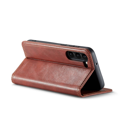 For Samsung Galaxy S23+ 5G FIERRE SHANN Vintage Bark Texture Wallet Leather Phone Case(Brown) - Galaxy S23+ 5G Cases by FIERRE SHANN | Online Shopping UK | buy2fix