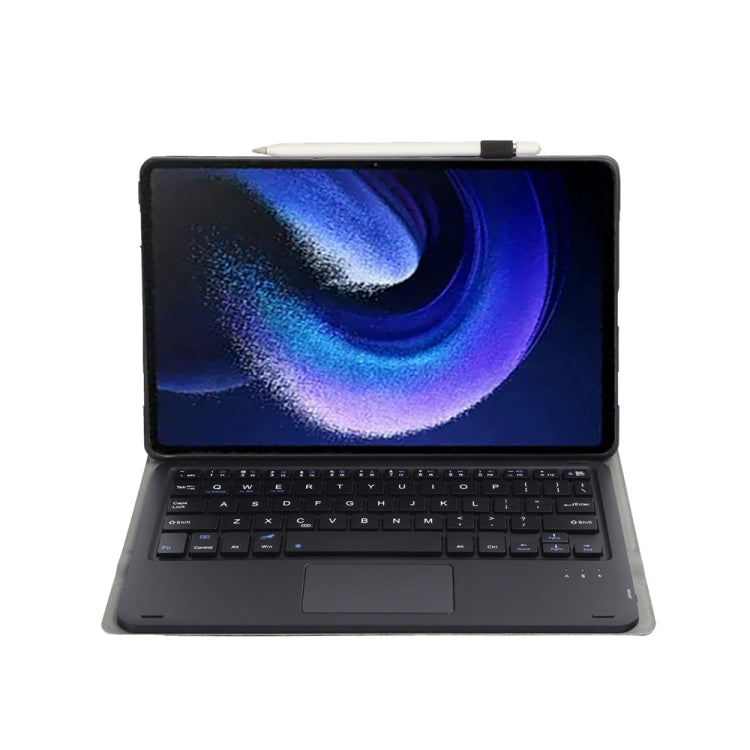 For Xiaomi Pad 6 / Pad 6 Pro A0N7-A Lambskin Texture Ultra-thin Bluetooth Keyboard Leather Case with Touchpad(Black) - Others Keyboard by buy2fix | Online Shopping UK | buy2fix