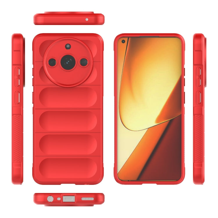 For Realme 11 5G Magic Shield TPU + Flannel Phone Case(Red) - Realme Cases by buy2fix | Online Shopping UK | buy2fix