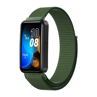 For Huawei Band 8 16mm Woven Nylon Loop Watch Band(Army Green) - Watch Bands by buy2fix | Online Shopping UK | buy2fix