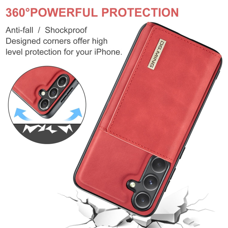 For Samsung Galaxy S24+ 5G DG.MING M1 Series 3-Fold Multi Card Wallet + Magnetic Phone Case(Red) - Galaxy S24+ 5G Cases by DG.MING | Online Shopping UK | buy2fix