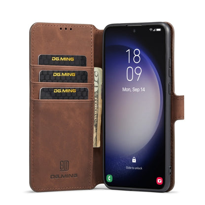 For Samsung Galaxy S23 5G DG.MING Retro Oil Edge Flip Leather Phone Case(Coffee) - Galaxy S23 5G Cases by DG.MING | Online Shopping UK | buy2fix