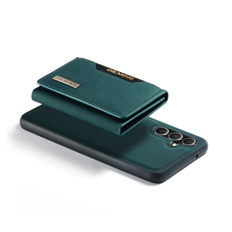 For Samsung Galaxy A34 5G DG.MING M2 Series 3-Fold Multi Card Bag + Magnetic Phone Case(Green) - Galaxy Phone Cases by DG.MING | Online Shopping UK | buy2fix