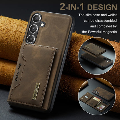 For Samsung Galaxy S24+ 5G DG.MING M2 Series 3-Fold Multi Card Bag + Magnetic Phone Case(Coffee) - Galaxy S24+ 5G Cases by DG.MING | Online Shopping UK | buy2fix