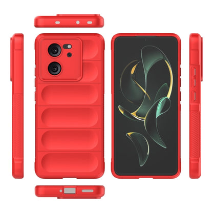 For Xiaomi Redmi K60 Ultra Magic Shield TPU + Flannel Phone Case(Red) - Redmi K60 Ultra Cases by buy2fix | Online Shopping UK | buy2fix