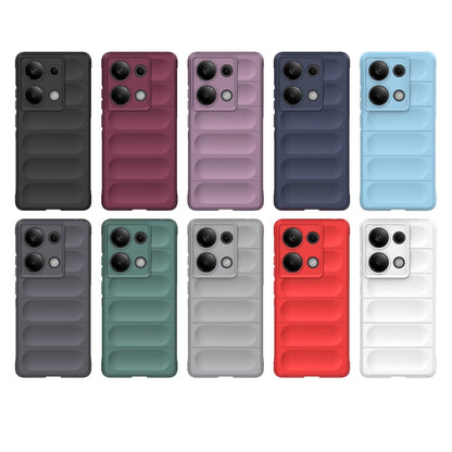 For Xiaomi Redmi Note 13 Pro 4G Global Magic Shield TPU + Flannel Phone Case(Grey) - Note 13 Pro Cases by buy2fix | Online Shopping UK | buy2fix