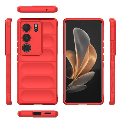 For vivo S17 Pro Magic Shield TPU + Flannel Phone Case(Red) - vivo Cases by buy2fix | Online Shopping UK | buy2fix