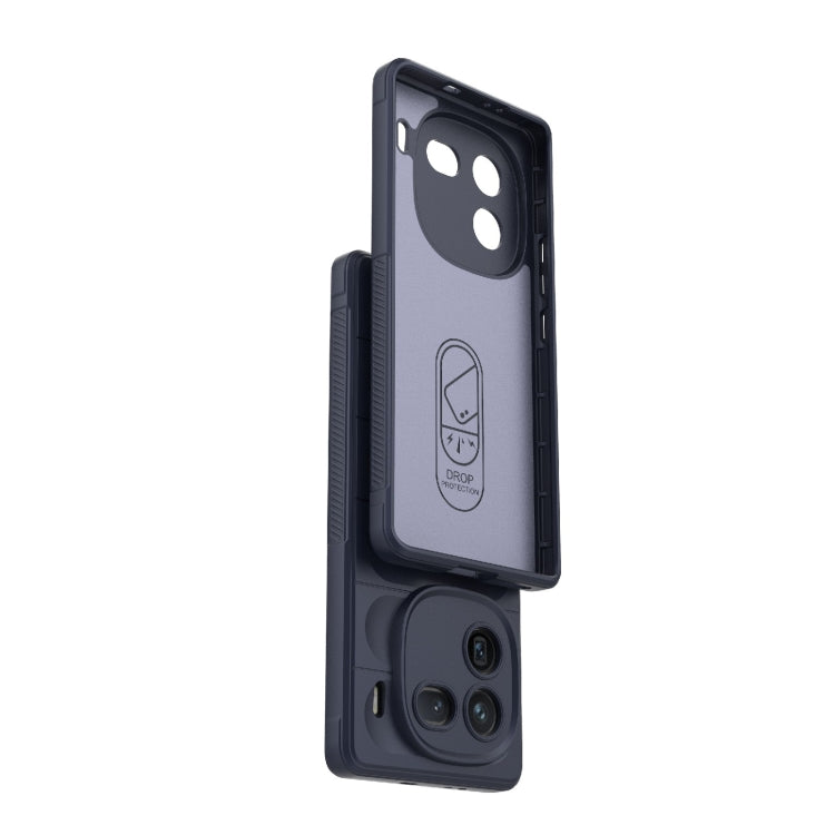 For vivo iQOO 12 Pro 5G Magic Shield TPU + Flannel Phone Case(Dark Grey) - iQOO 12 Pro Cases by buy2fix | Online Shopping UK | buy2fix