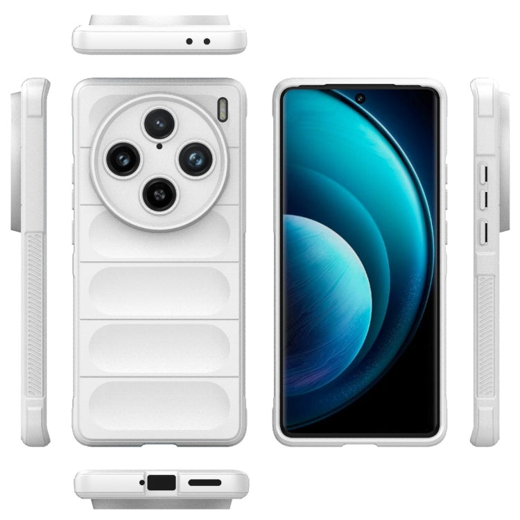 For vivo X100 Pro 5G Magic Shield TPU + Flannel Phone Case(White) - X100 Pro Cases by buy2fix | Online Shopping UK | buy2fix