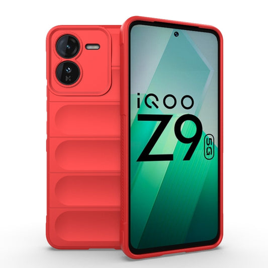 For vivo iQOO Z9 5G Magic Shield TPU + Flannel Phone Case(Red) - vivo Cases by buy2fix | Online Shopping UK | buy2fix