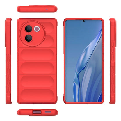 For vivo V30e 5G Global Magic Shield TPU + Flannel Phone Case(Red) - vivo Cases by buy2fix | Online Shopping UK | buy2fix