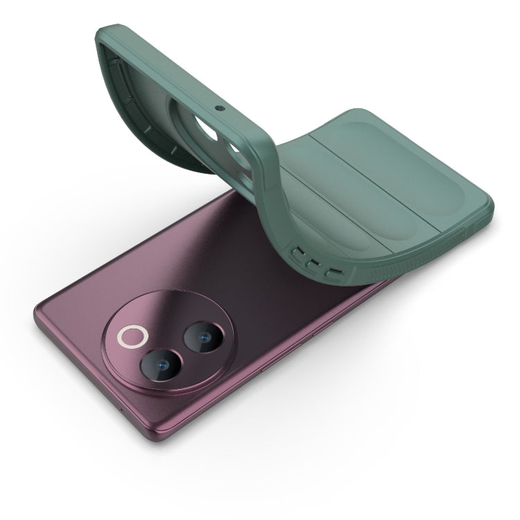 For vivo V30e 5G Global Magic Shield TPU + Flannel Phone Case(Dark Blue) - vivo Cases by buy2fix | Online Shopping UK | buy2fix