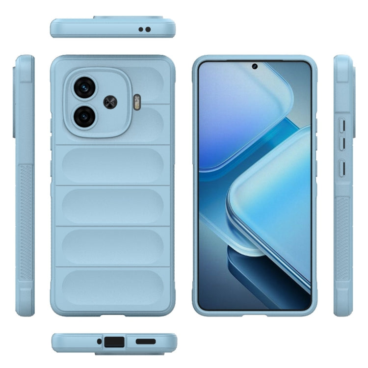 For vivo iQOO Z9 Turbo 5G Magic Shield TPU + Flannel Phone Case(Light Blue) - vivo Cases by buy2fix | Online Shopping UK | buy2fix