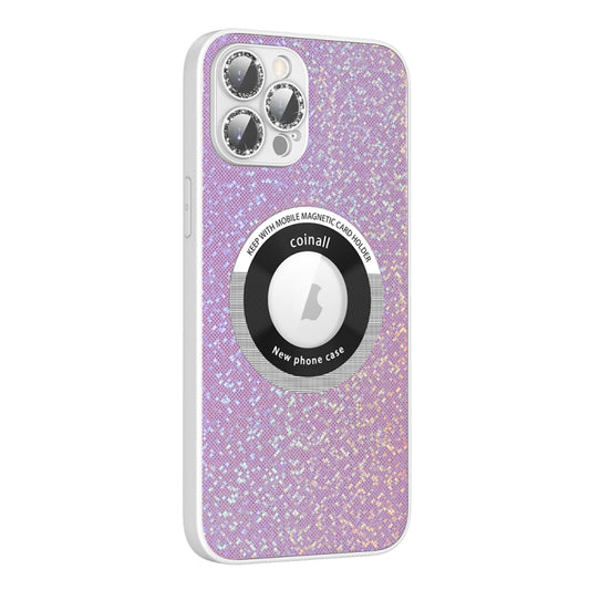 For iPhone 14 Pro Colorful Glitter Magnetic Magsafe TPU + PC Phone Case(Pink) - iPhone 14 Pro Cases by buy2fix | Online Shopping UK | buy2fix