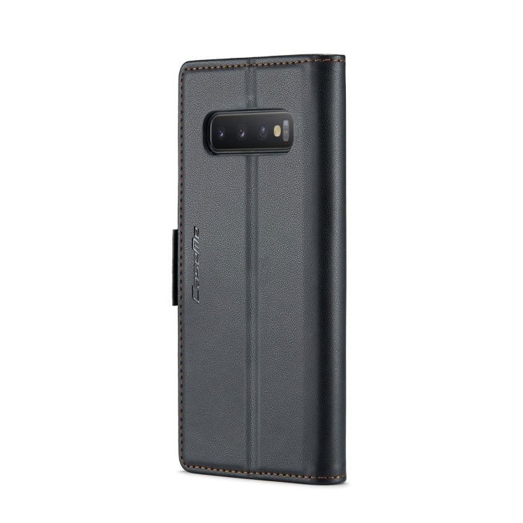 For Samsung Galaxy S10 CaseMe 023 Butterfly Buckle Litchi Texture RFID Anti-theft Leather Phone Case(Black) - Galaxy Phone Cases by CaseMe | Online Shopping UK | buy2fix