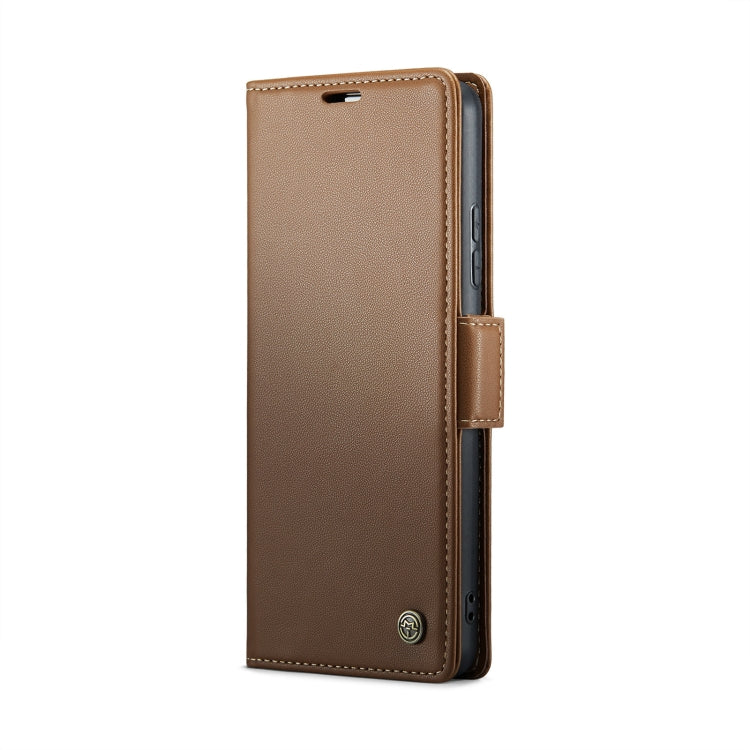 For Xiaomi 14 CaseMe 023 Butterfly Buckle Litchi Texture RFID Anti-theft Leather Phone Case(Brown) - 14 Cases by CaseMe | Online Shopping UK | buy2fix