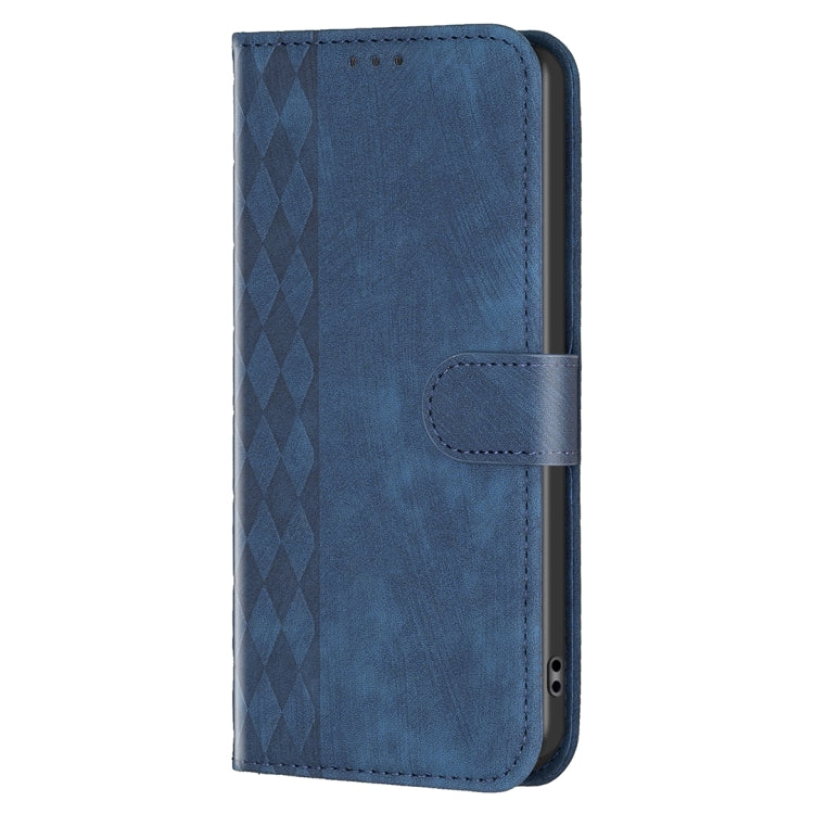 For Samsung Galaxy S23 FE 5G Plaid Embossed Leather Phone Case(Blue) - Galaxy S23 FE 5G Cases by buy2fix | Online Shopping UK | buy2fix