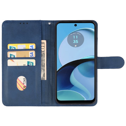 For Motorola Moto G54 Leather Phone Case(Blue) - Motorola Cases by buy2fix | Online Shopping UK | buy2fix