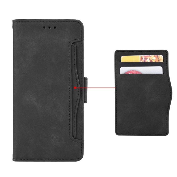 For Motorola Moto G04 / G24 Skin Feel Calf Texture Card Slots Leather Phone Case(Black) - Motorola Cases by buy2fix | Online Shopping UK | buy2fix