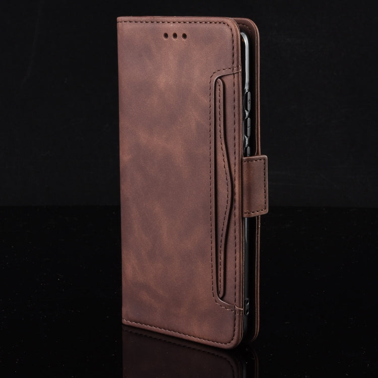 For Sony Xperia 1 VI 2024 Skin Feel Calf Texture Card Slots Leather Phone Case(Brown) - Sony Cases by buy2fix | Online Shopping UK | buy2fix