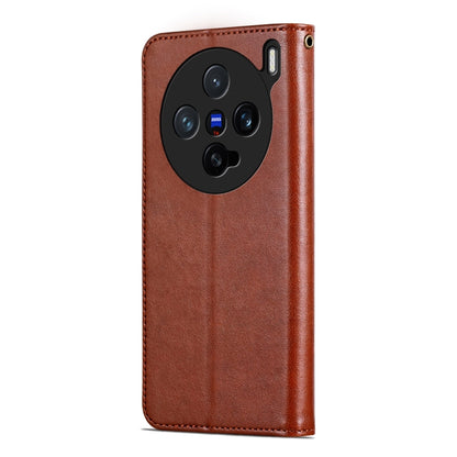 For vivo X200 Pro mini AZNS Sheepskin Texture Flip Leather Phone Case(Brown) - X200 Pro mini Cases by AZNS | Online Shopping UK | buy2fix