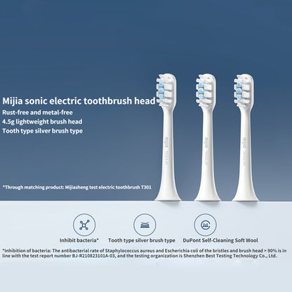 Original Xiaomi Mijia 3pcs Brush Head Standard Type for Sonic Electric Toothbrush T301 / T302(White) - Replacement Brush Heads by Xiaomi | Online Shopping UK | buy2fix