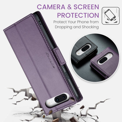 For Google Pixel 8a CaseMe 023 Butterfly Buckle Litchi Texture RFID Anti-theft Leather Phone Case(Pearly Purple) - Google Cases by CaseMe | Online Shopping UK | buy2fix