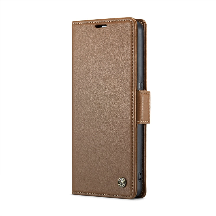 For OPPO Reno7 Z Global/Reno7 Lite Global CaseMe 023 Butterfly Buckle Litchi Texture RFID Anti-theft Leather Phone Case(Brown) - OPPO Cases by CaseMe | Online Shopping UK | buy2fix