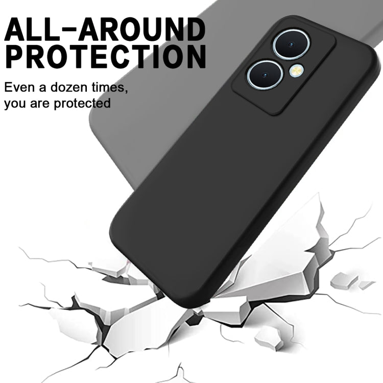 For vivo Y78+ / Y78 / V29 Lite Pure Color Liquid Silicone Shockproof Phone Case(Black) - vivo Cases by buy2fix | Online Shopping UK | buy2fix